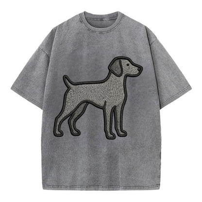 Weimaraner - Trendy gray ghost design wi - Vintage T-shirt - Grey