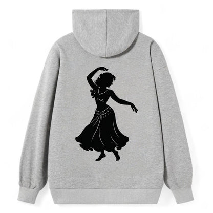 Belly dancer graceful gesture - Classic Pullover Hoodie - Grey