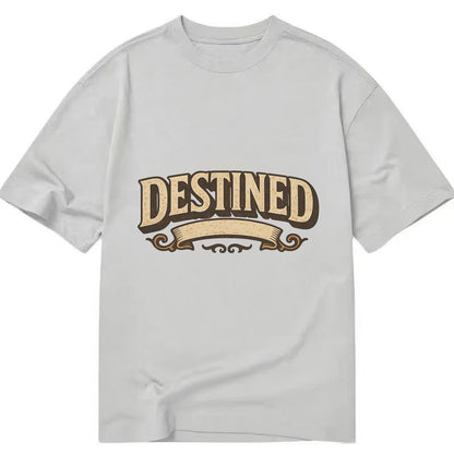Bold typography design - "DESTINED" - fated for greatness - Classic T-shirt - Grey