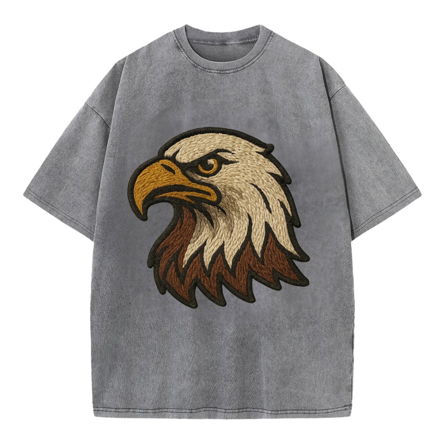 American Eagle Head  - Vintage T-shirt - Grey