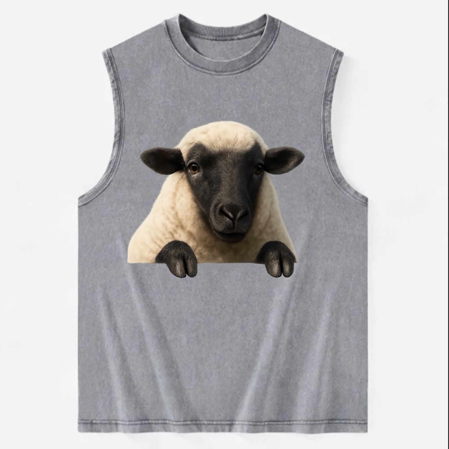Sheep  - Vintage Washed Tank - Grey