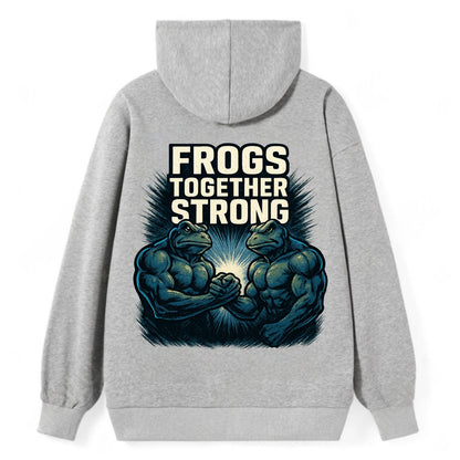Frogs Together Strong 4 - Classic Pullover Hoodie - Grey