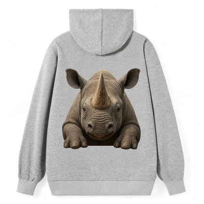 Rhinoceros  - Classic Pullover Hoodie - Grey