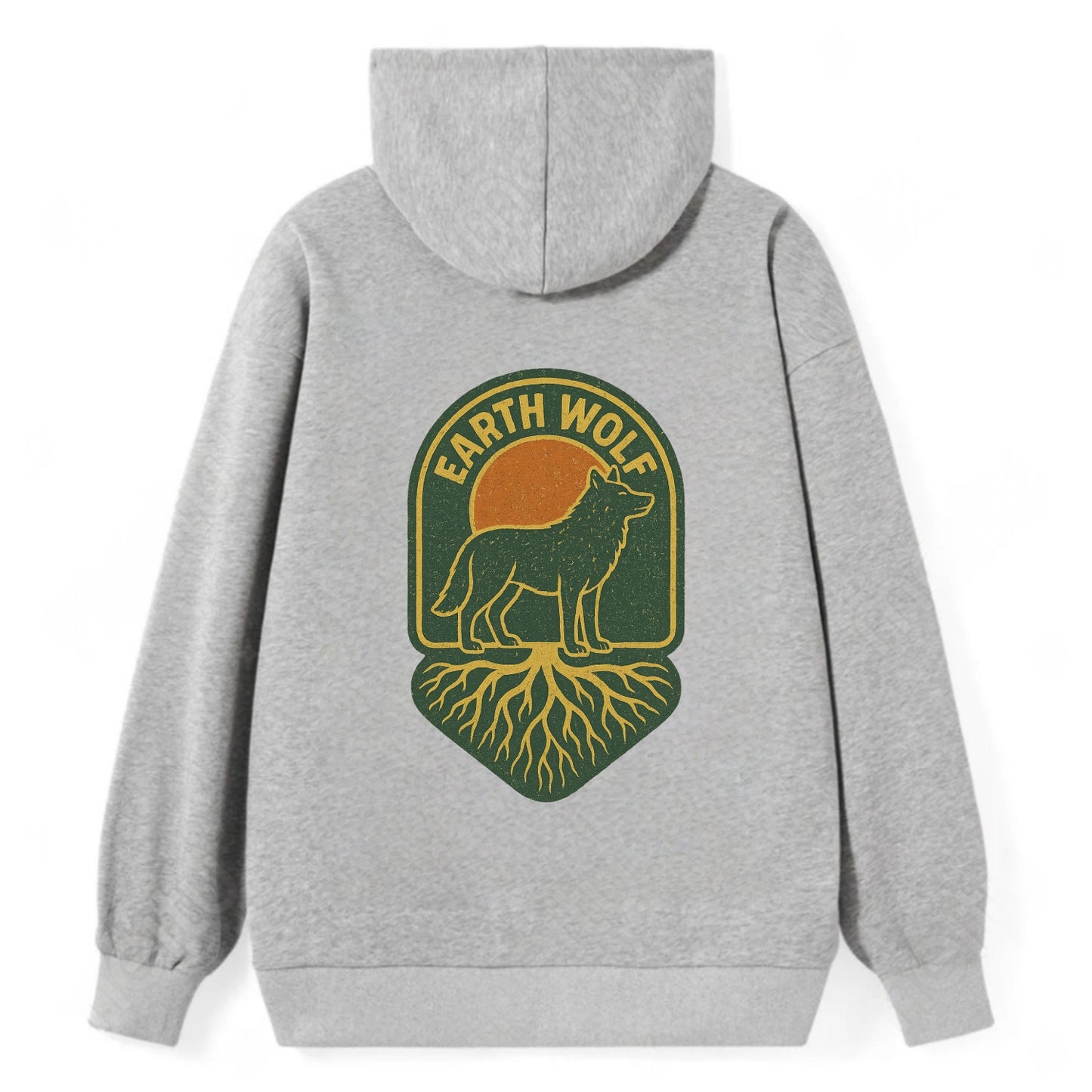 Earth Wolf Roots  - Classic Pullover Hoodie - Grey