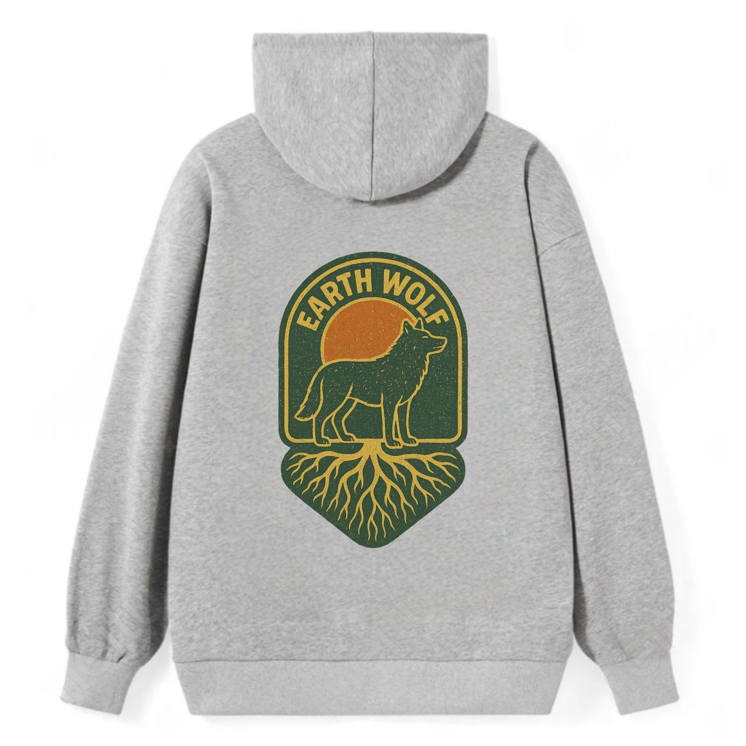 Earth Wolf Roots  - Classic Pullover Hoodie - Grey