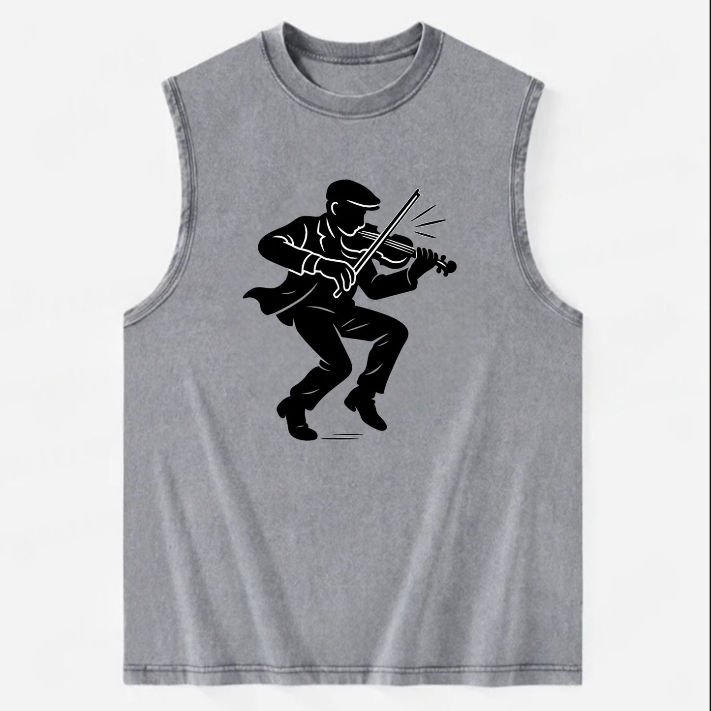 Irish folk musician traditional jig - Vintage Washed Tank - Grey