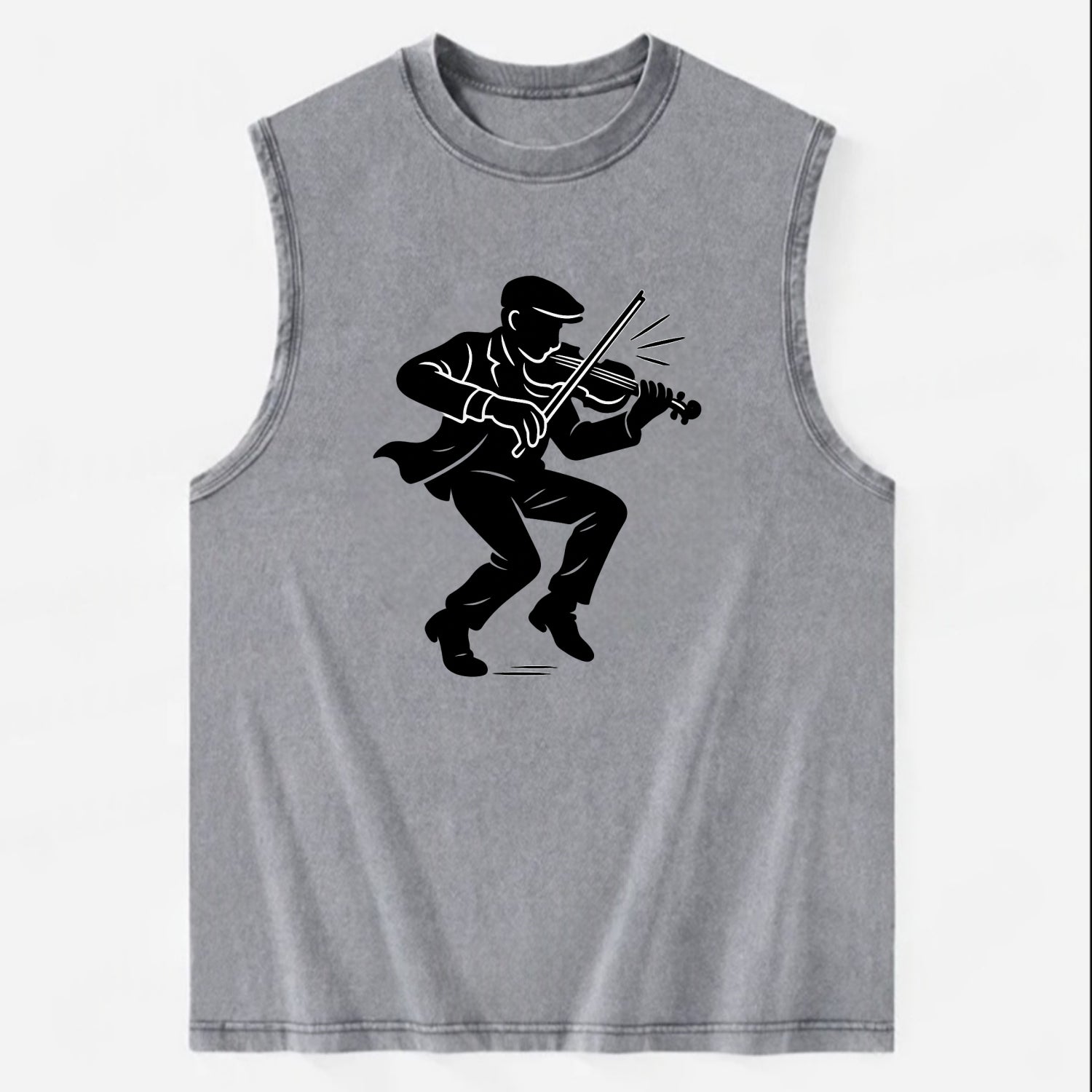 Irish folk musician traditional jig - Vintage Washed Tank - Grey