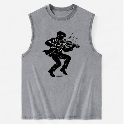 Irish folk musician traditional jig - Vintage Washed Tank - Grey
