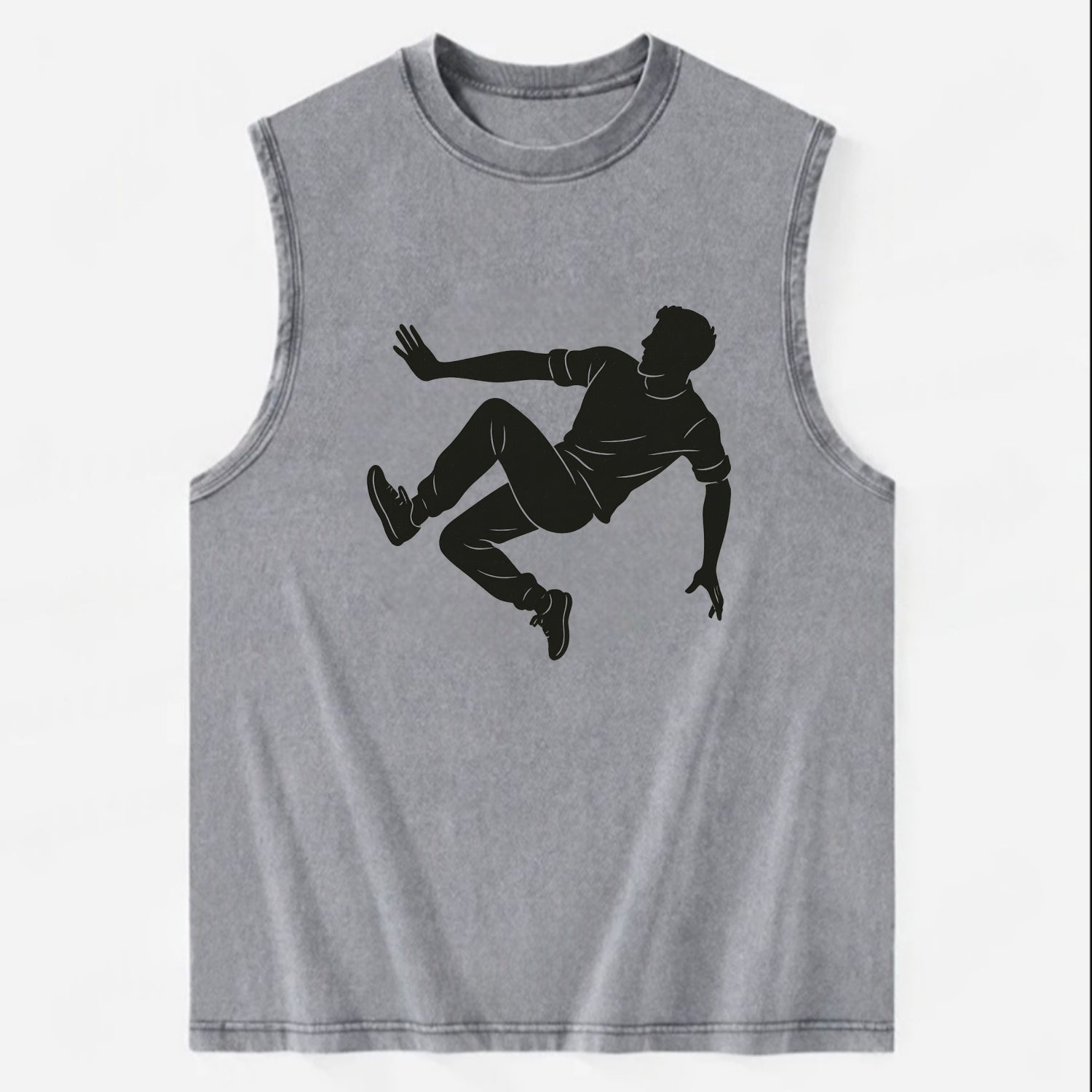 Parkour athlete wall run - Vintage Washed Tank - Grey
