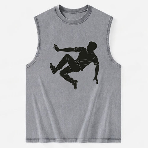Parkour athlete wall run - Vintage Washed Tank
