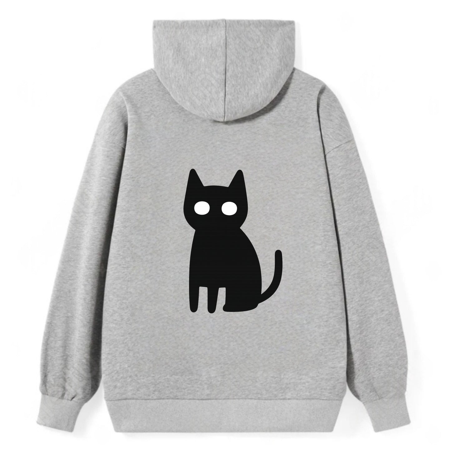 YOU MUST EMBRACE THE VOID | Black cat st - Classic Pullover Hoodie - Grey