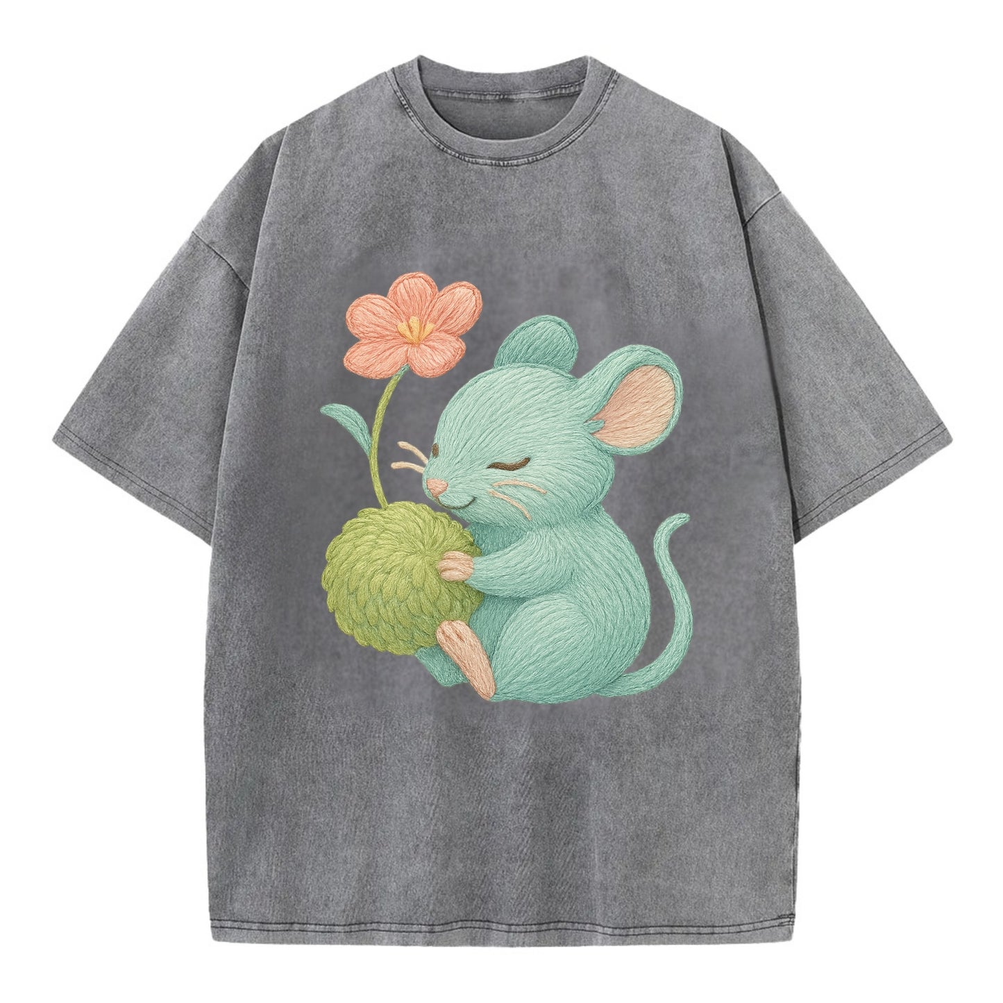 Mint Mouse - Vintage T-shirt - Grey