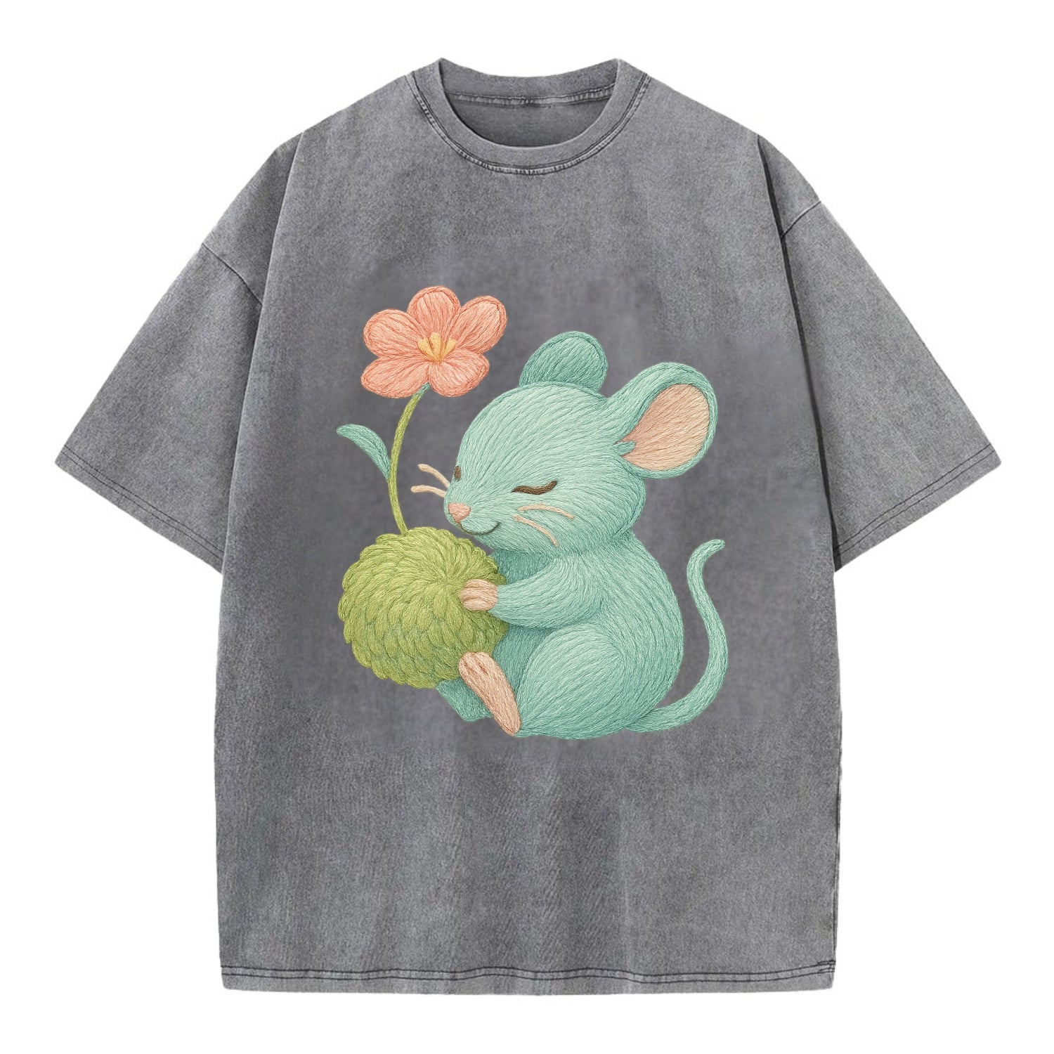 Mint Mouse - Vintage T-shirt - Grey