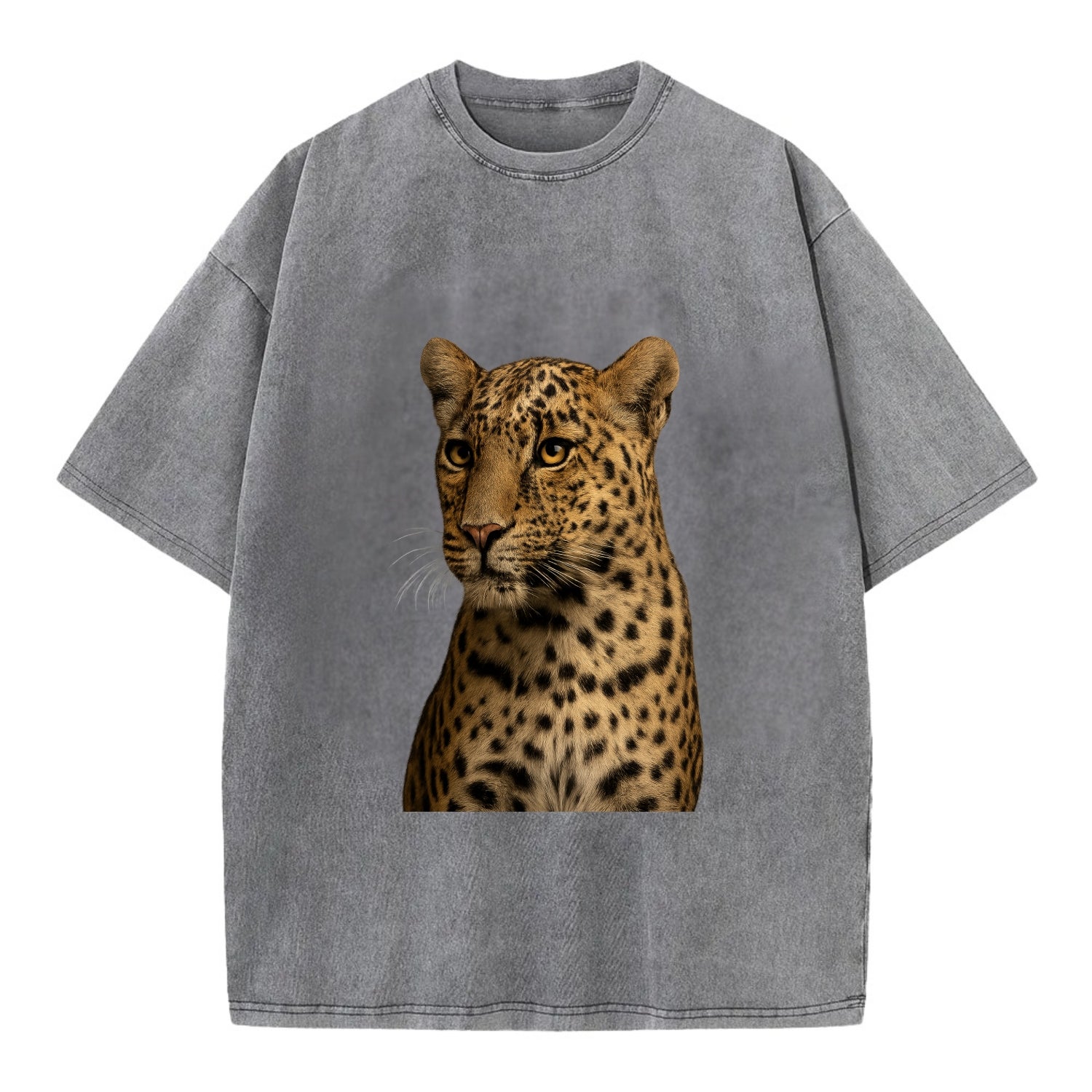 Leopard  - Vintage T-shirt - Grey