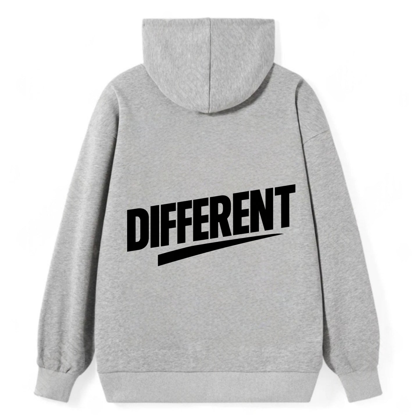 Bold typography design - "DIFFERENT" - standing out, not following crowd - Classic Pullover Hoodie - Grey