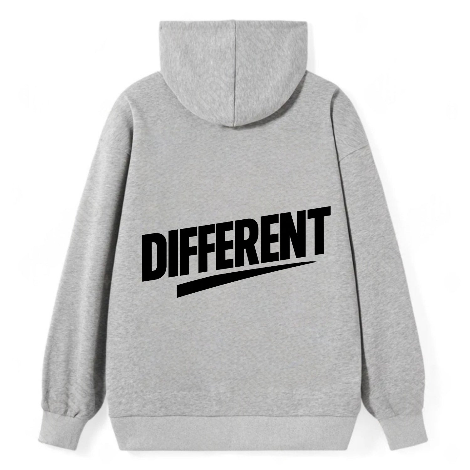 Bold typography design - "DIFFERENT" - standing out, not following crowd - Classic Pullover Hoodie - Grey