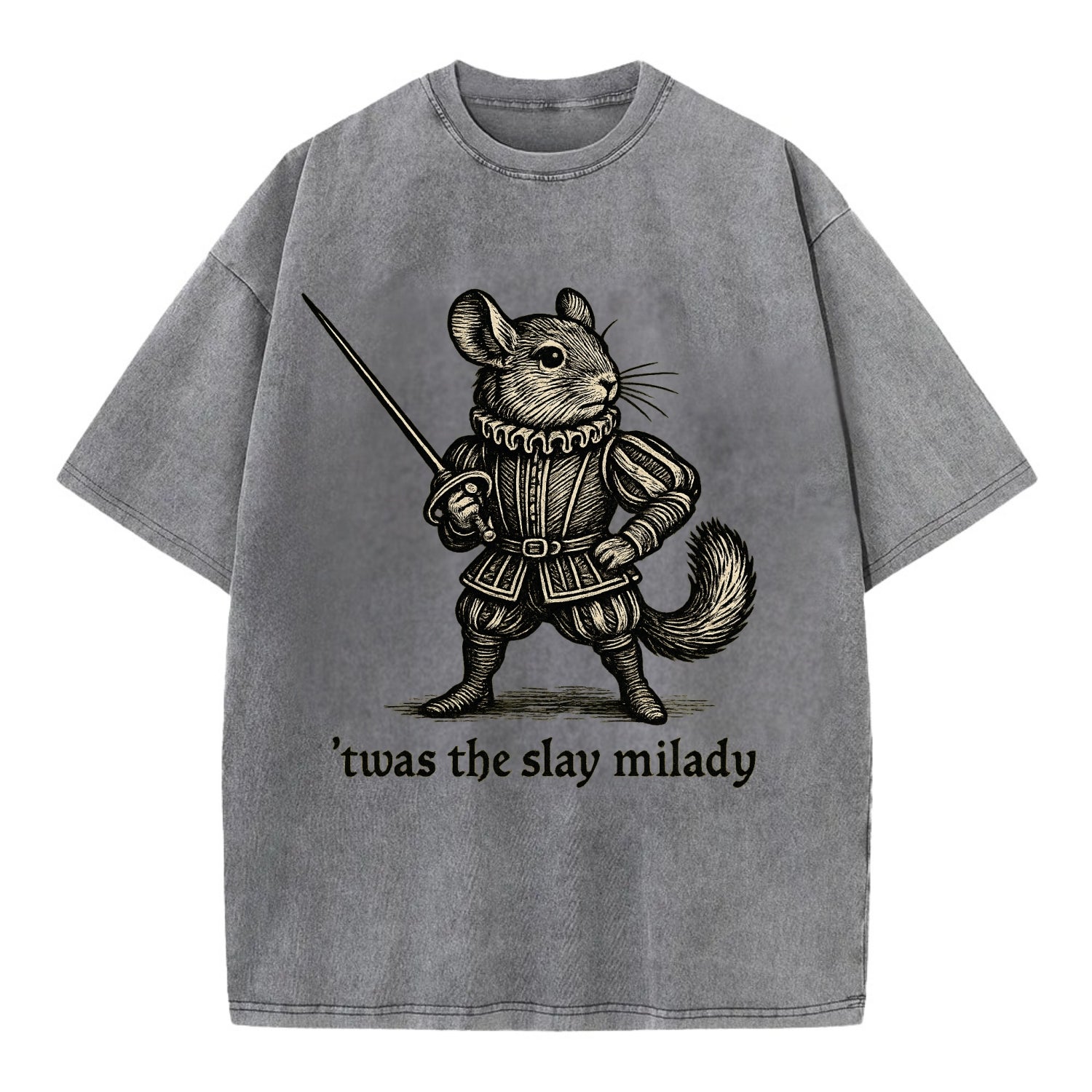 Chinchilla Noble  - Vintage T-shirt - Grey