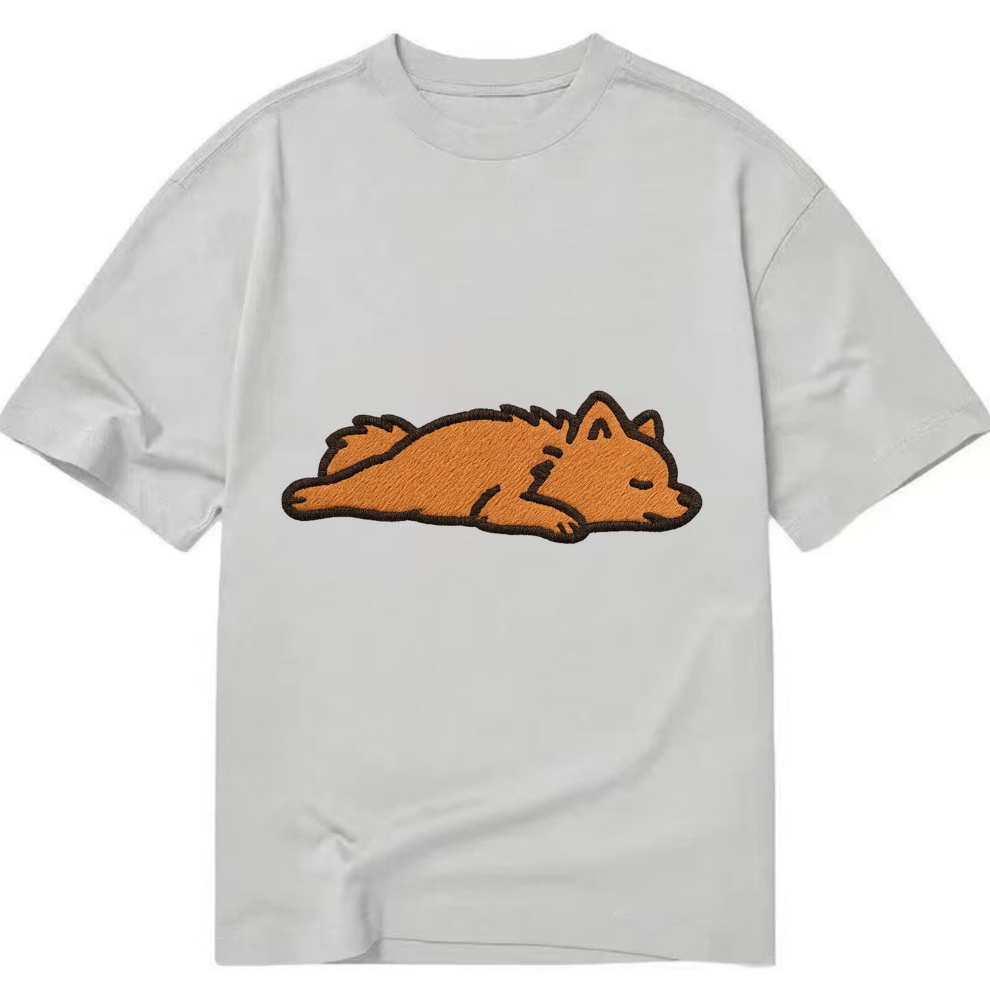 Pomeranian - Orange fluffy fully relaxed Classic T-shirt - Grey