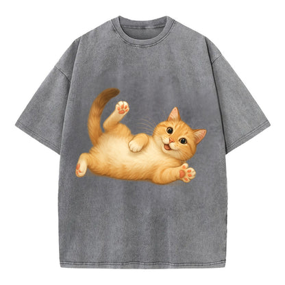 Therapy Cat  - Vintage T-shirt - Grey