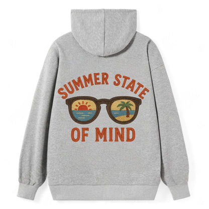 Summer State Of Mind  - Classic Pullover Hoodie - Grey
