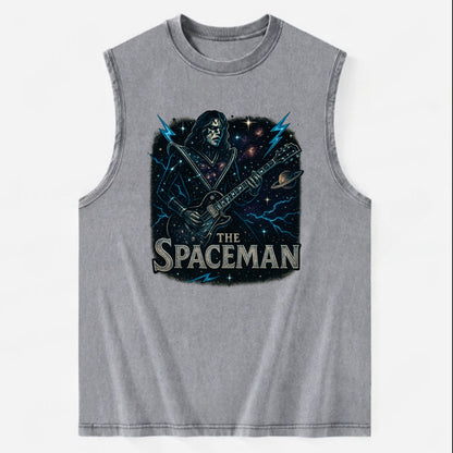 Spaceman Constellation - Vintage Washed Tank - Grey
