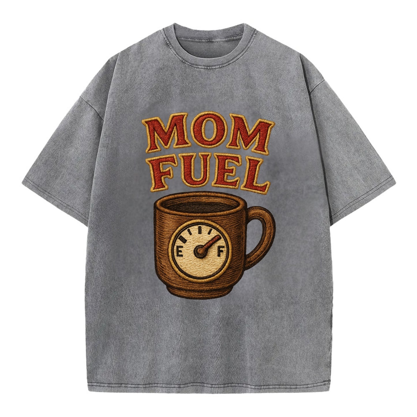 Mom Fuel  - Vintage T-shirt - Grey