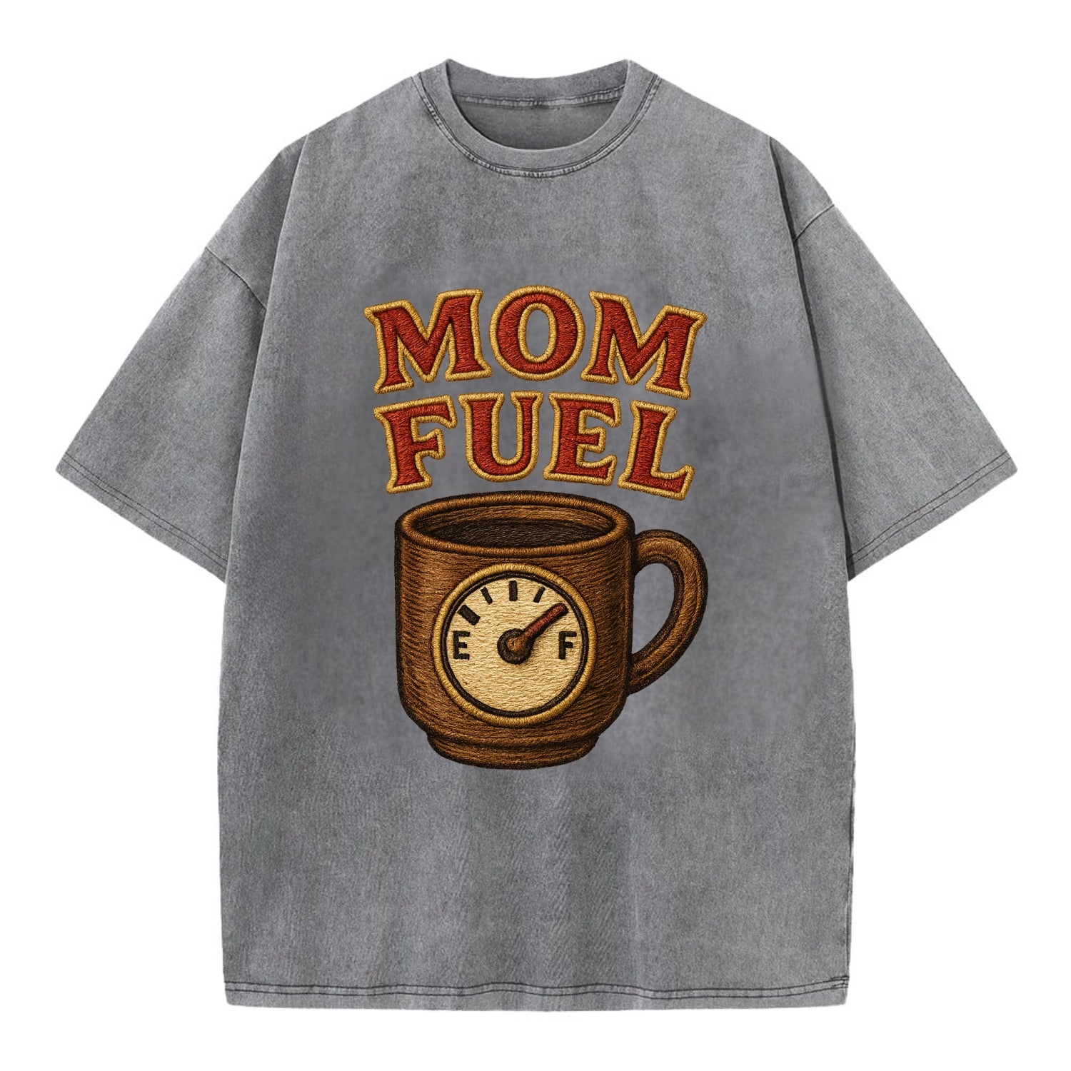 Mom Fuel  - Vintage T-shirt - Grey