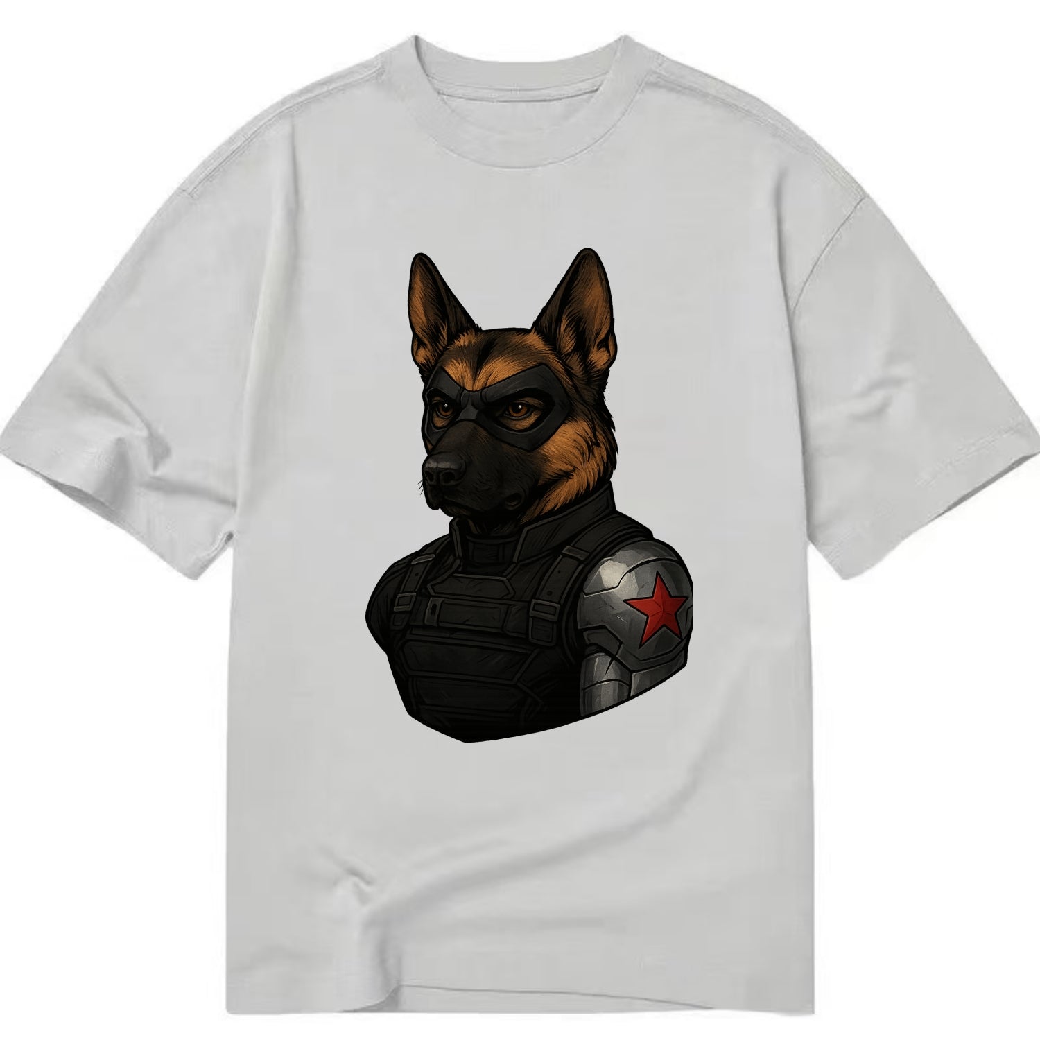 German Shepherd Winter Soldier  - Classic T-shirt - Grey