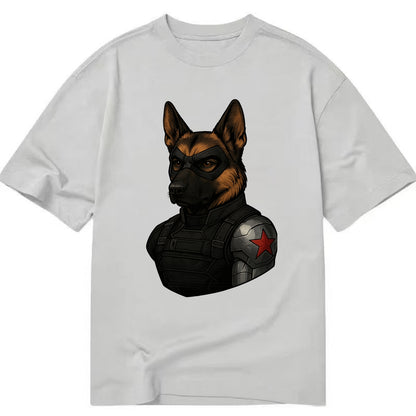 German Shepherd Winter Soldier  - Classic T-shirt - Grey