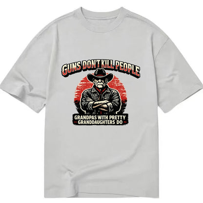 Grandpas Pretty Granddaughters - Cowboy - Classic T-shirt - Grey