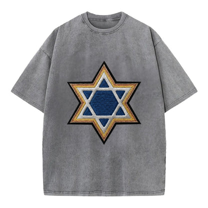 Star of David - Vintage T-shirt - Grey