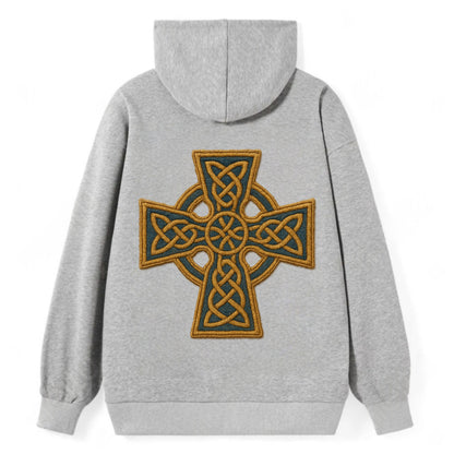 Book Of Kells Cross - Classic Pullover Hoodie - Grey