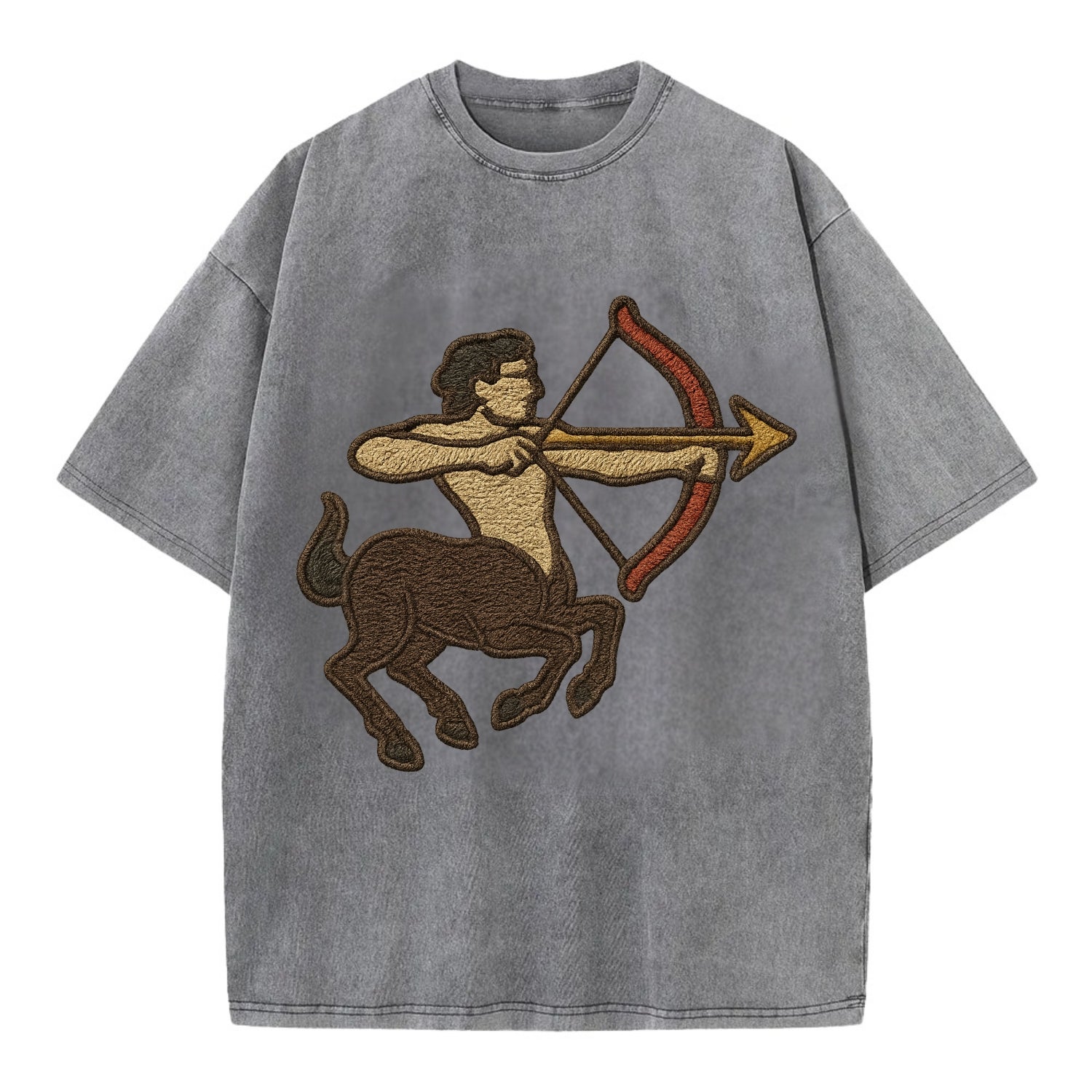 Sagittarius Arrow  - Vintage T-shirt - Grey