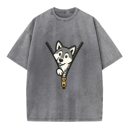 Alaskan Malamute - Vintage T-shirt - Grey