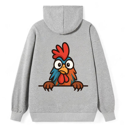 Rooster  - Classic Pullover Hoodie - Grey