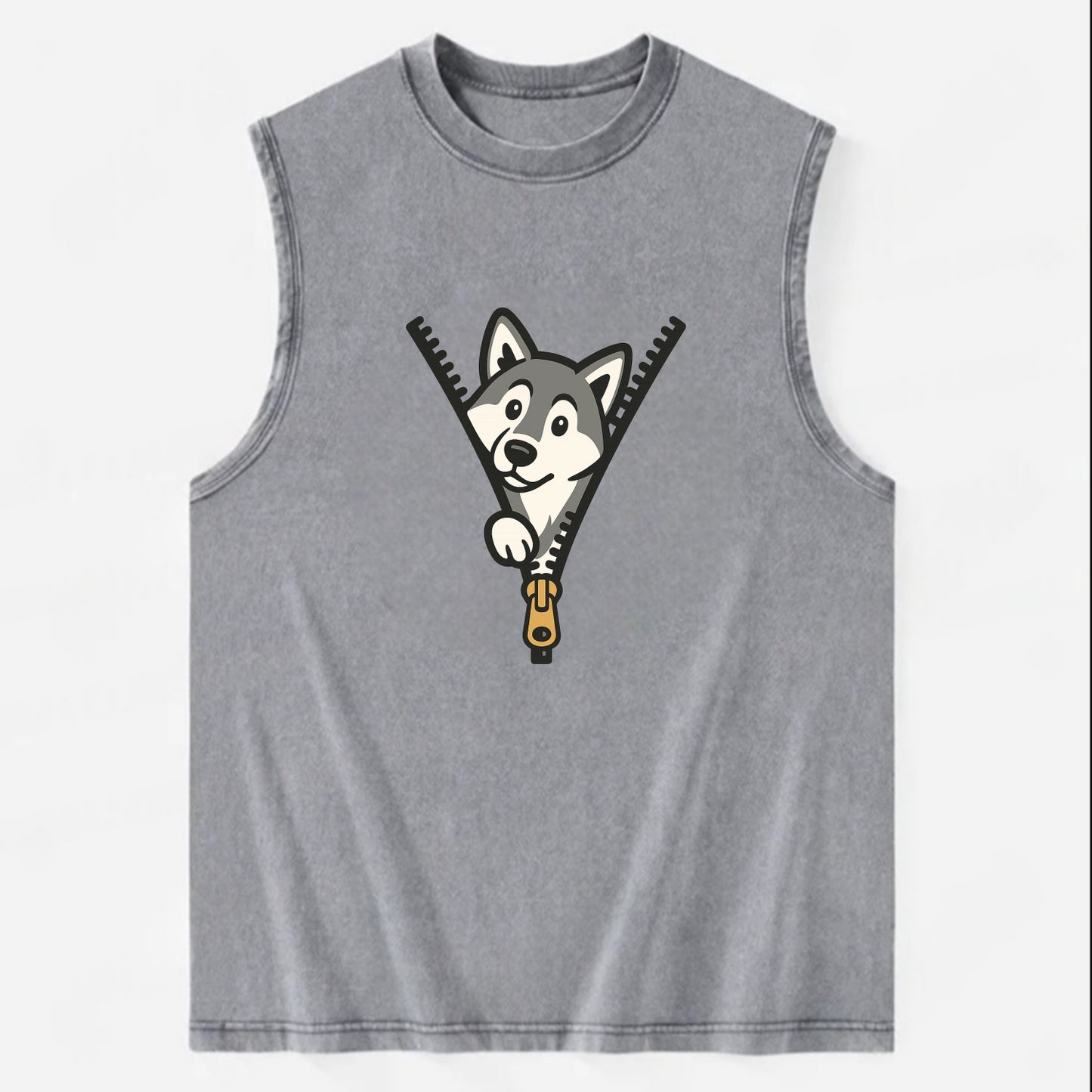 Alaskan Malamute - Vintage Washed Tank - Grey
