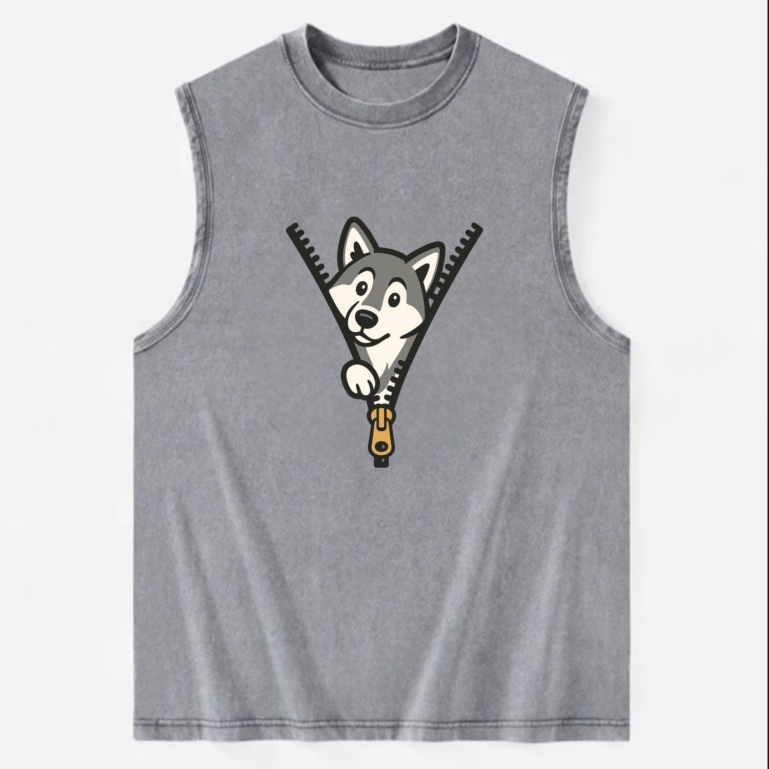 Alaskan Malamute - Vintage Washed Tank - Grey