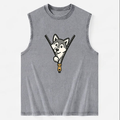 Alaskan Malamute - Vintage Washed Tank - Grey