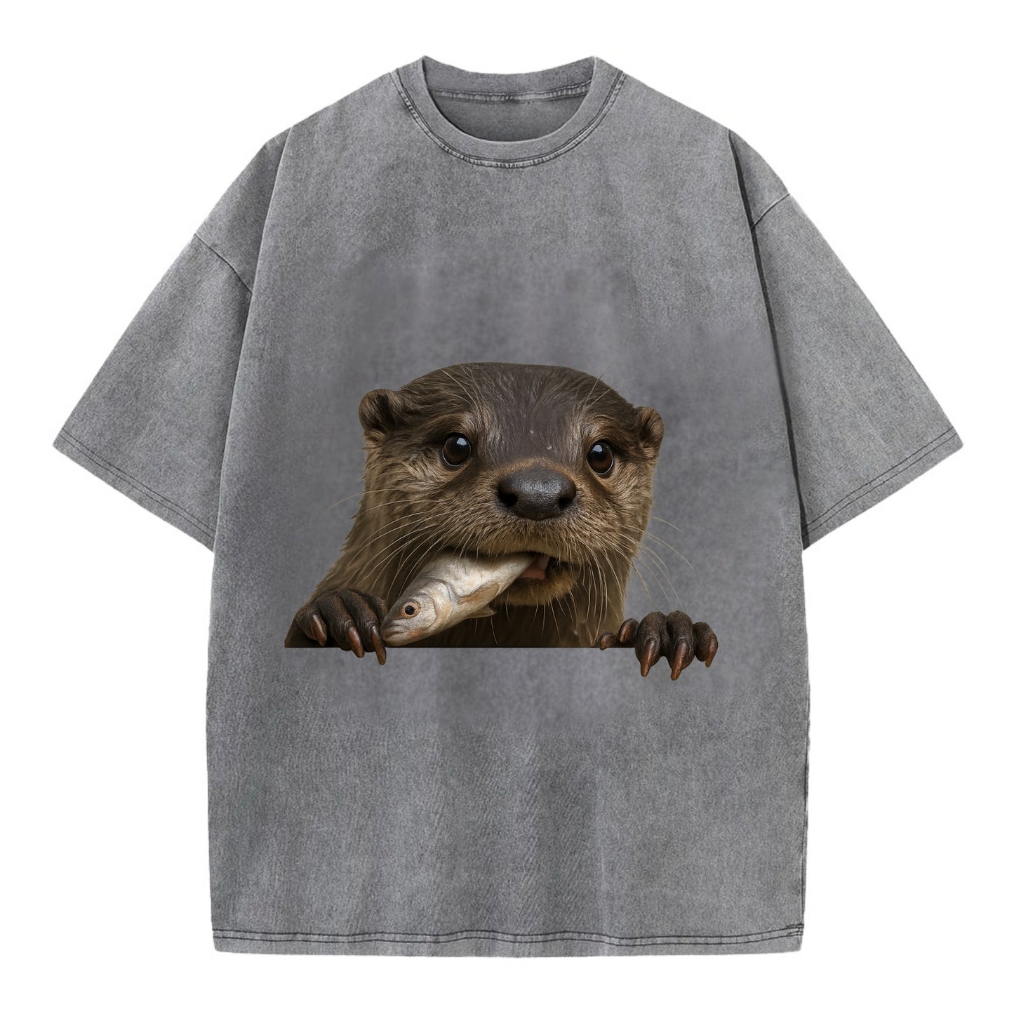River Otter  - Vintage T-shirt - Grey