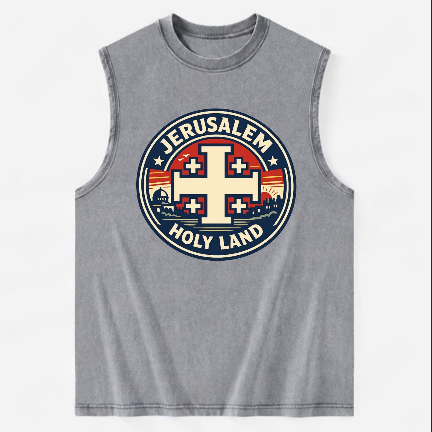 Heritage of the Cross - Vintage Washed Tank - Grey