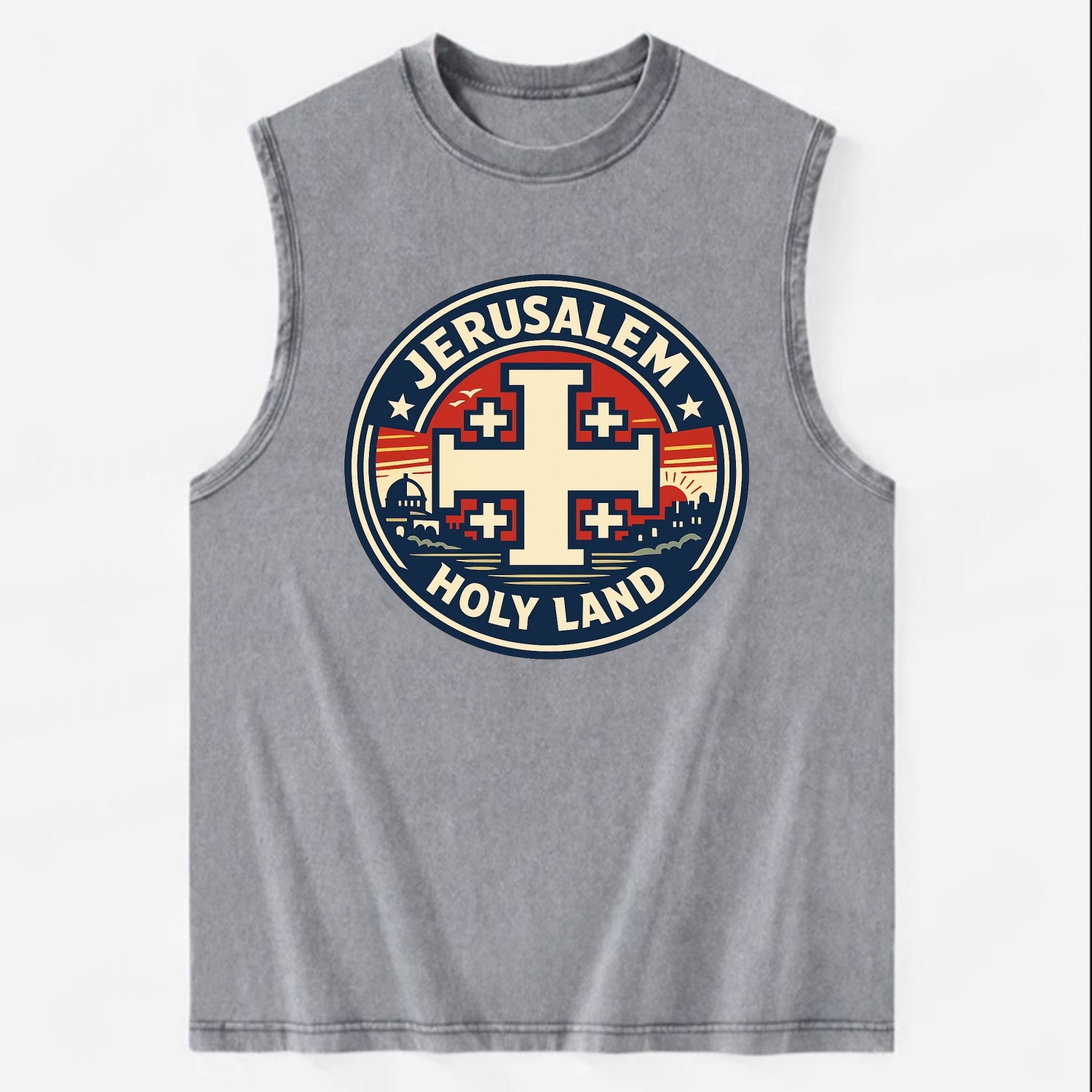 Heritage of the Cross - Vintage Washed Tank - Grey