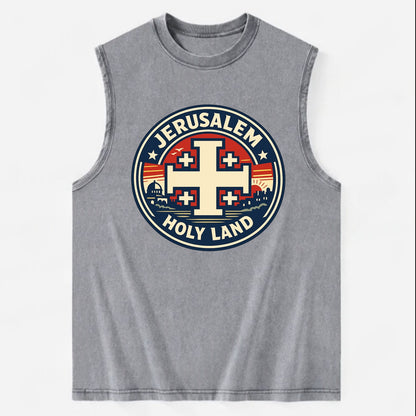 Heritage of the Cross - Vintage Washed Tank - Grey