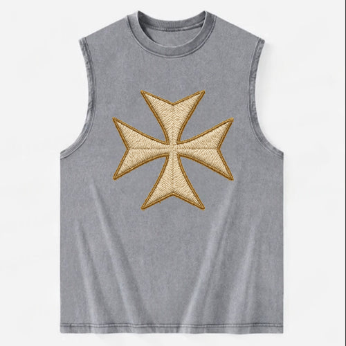 Hospitaller Cross  - Vintage Washed Tank