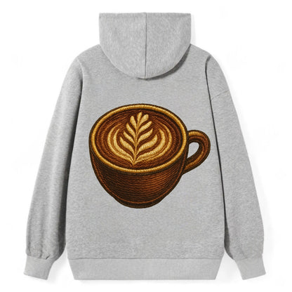 Latte Art  - Classic Pullover Hoodie - Grey