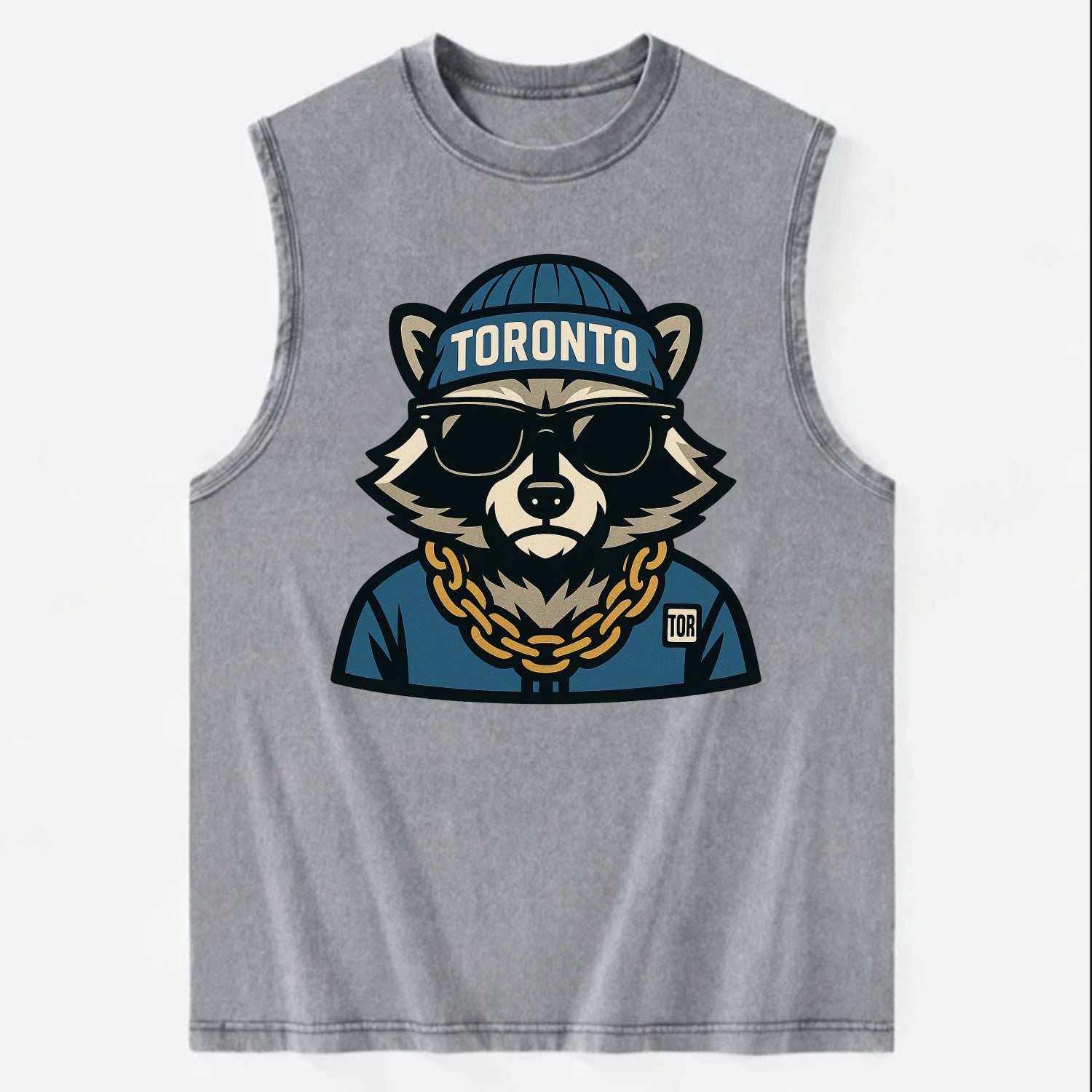 Toronto Raccoon - Vintage Washed Tank - Grey