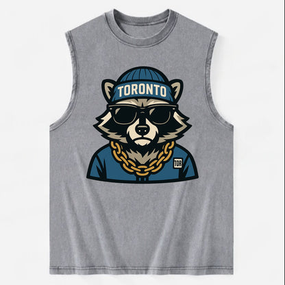 Toronto Raccoon - Vintage Washed Tank - Grey