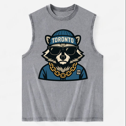 Toronto Raccoon - Vintage Washed Tank - Grey