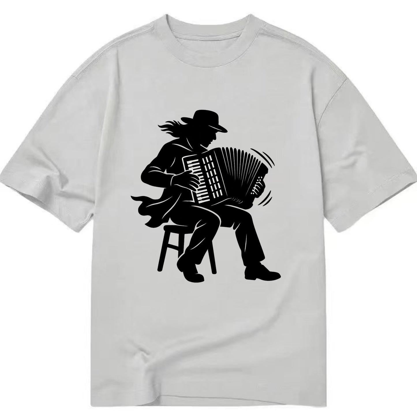 Accordion player street musician - Classic T-shirt - Grey