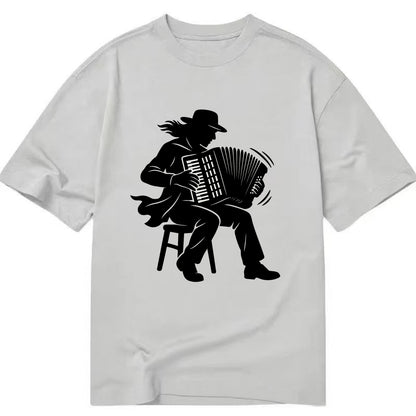 Accordion player street musician - Classic T-shirt - Grey