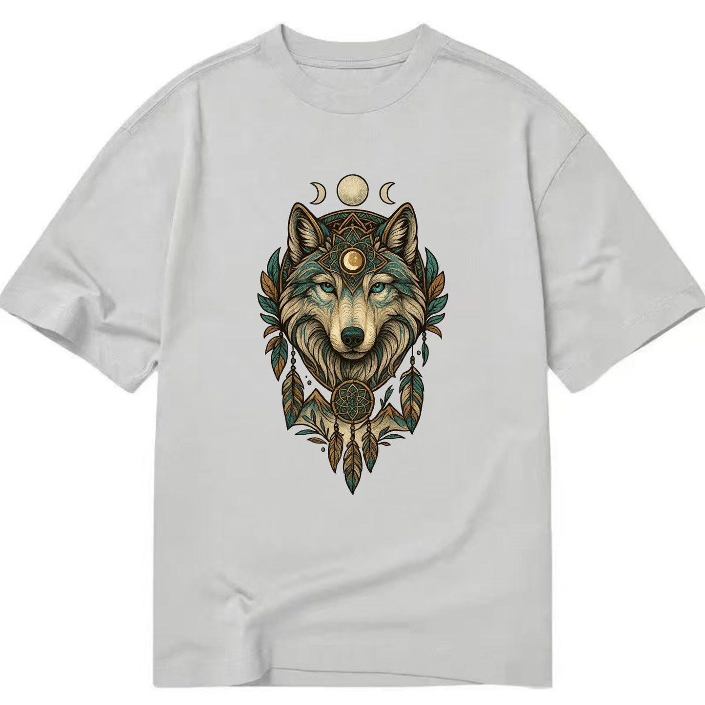 Pearl Wolf Shimmer  - Classic T-shirt - Grey